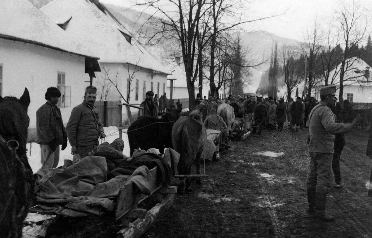 Wounded Austrians in Bukovina, 1915