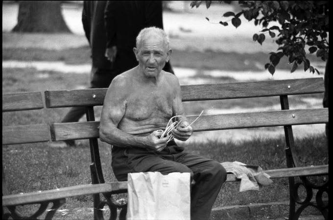 Man in a park in Brooklyn, 1970s