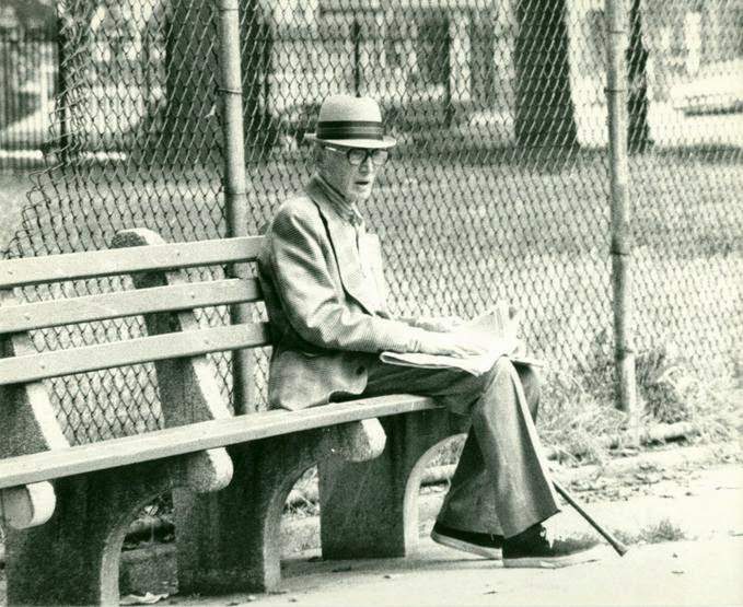 Elderly man in Seth Low Park, Brooklyn, 1978