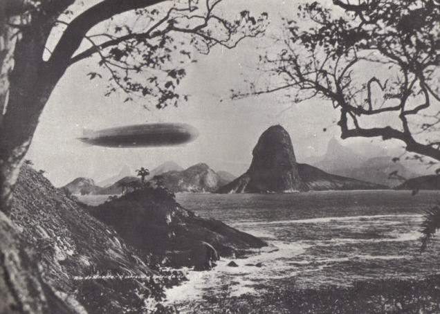LZ 127 Graf Zeppelin over Guanabara Bay near Rio de Janeiro, 1930