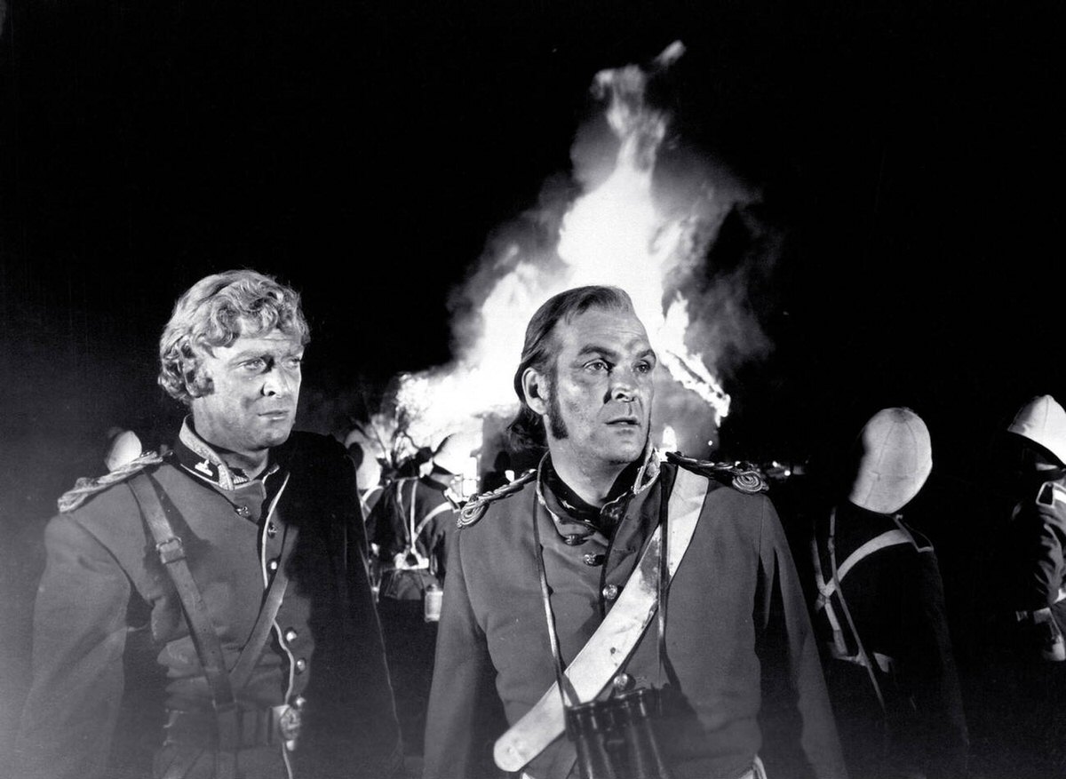 Michael Caine and Stanley Baker, Zulu, 1964