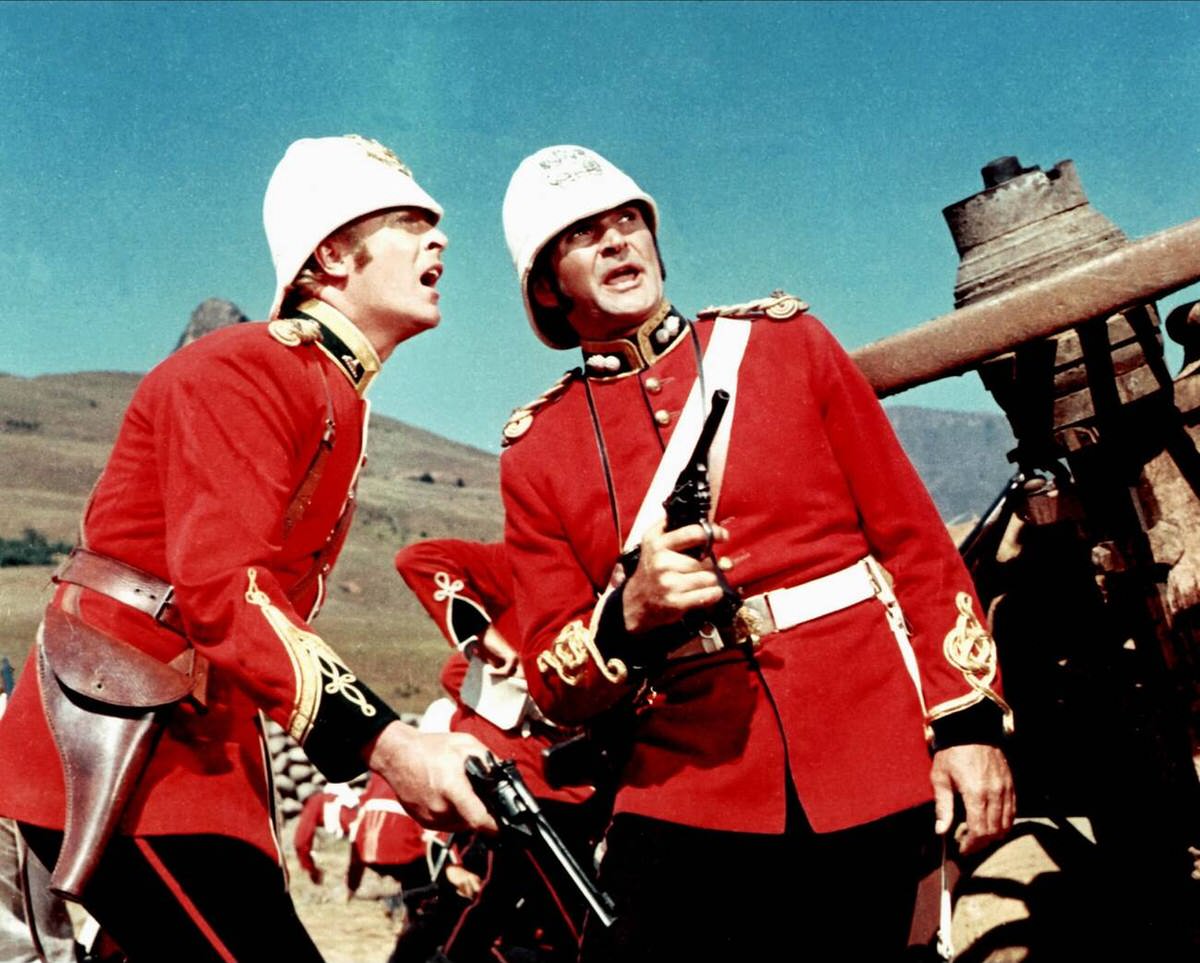 Michael Caine and Stanley Baker, Zulu, 1964