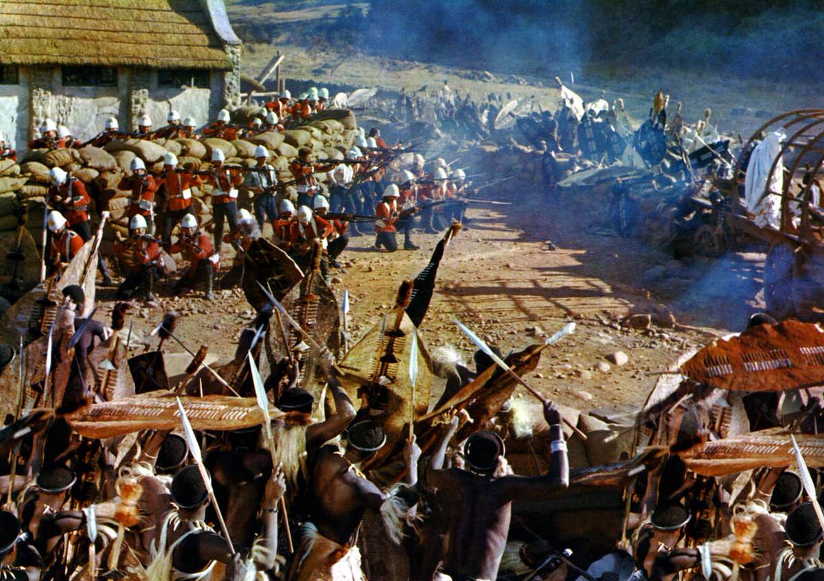 Battle scene, Zulu, 1964