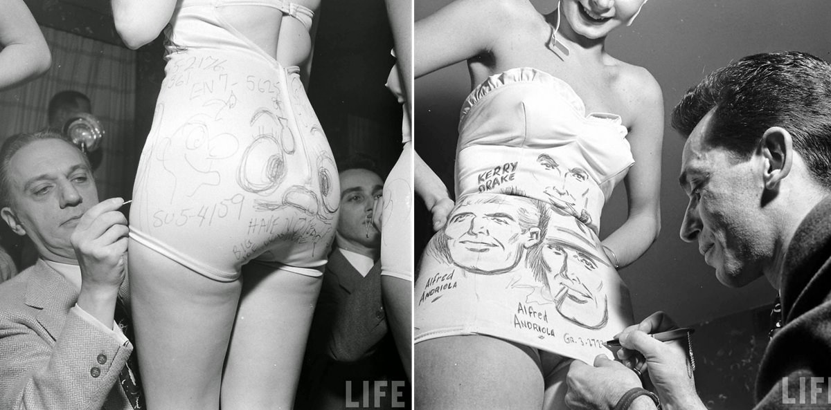 Ball-Point Bathing Suit Party
