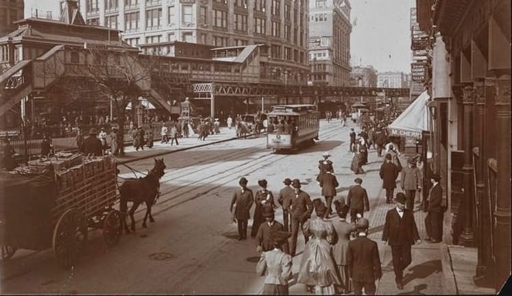 Carts and Wagons in New York City Streets
