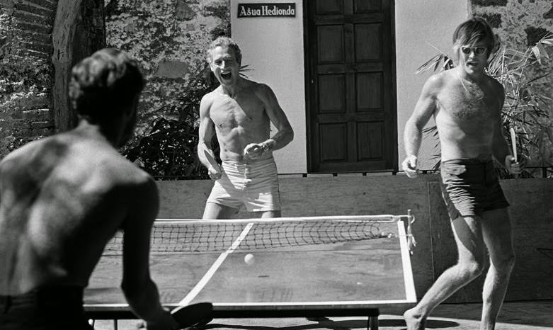 Celebrities playing Ping Pong