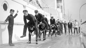 People Playing Leapfrog
