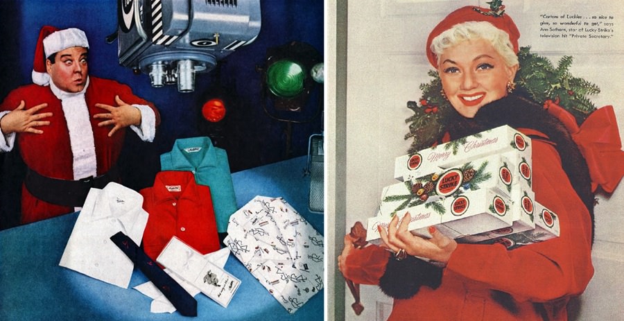 Vintage Celebrities Christmas Ads