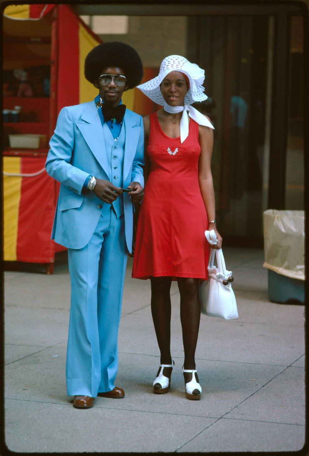 Michigan Avenue (couple on street), Chicago, Illinois, 1975