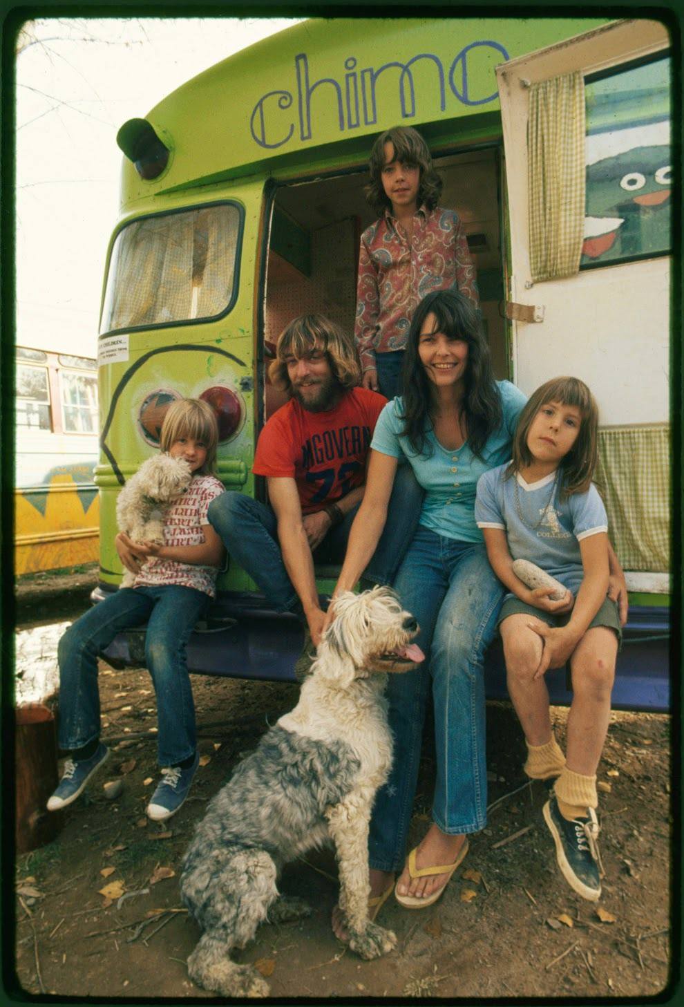 The painted bus is home, Rifle, Colorado, 1972