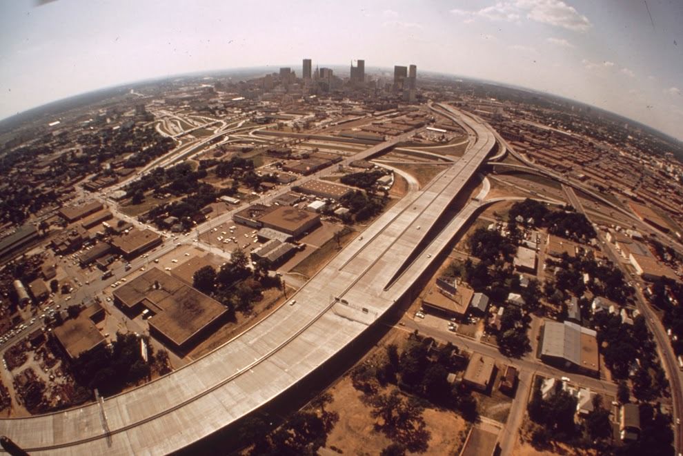 Central expressway leading south into Dallas, Texas, 1972