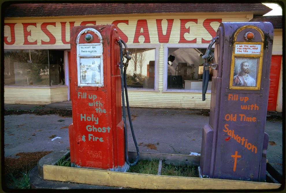 Gasoline stations abandoned during the fuel crisis, 1970s