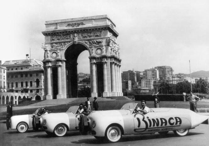 Binaca cars during the 33rd Giro d'Italia
