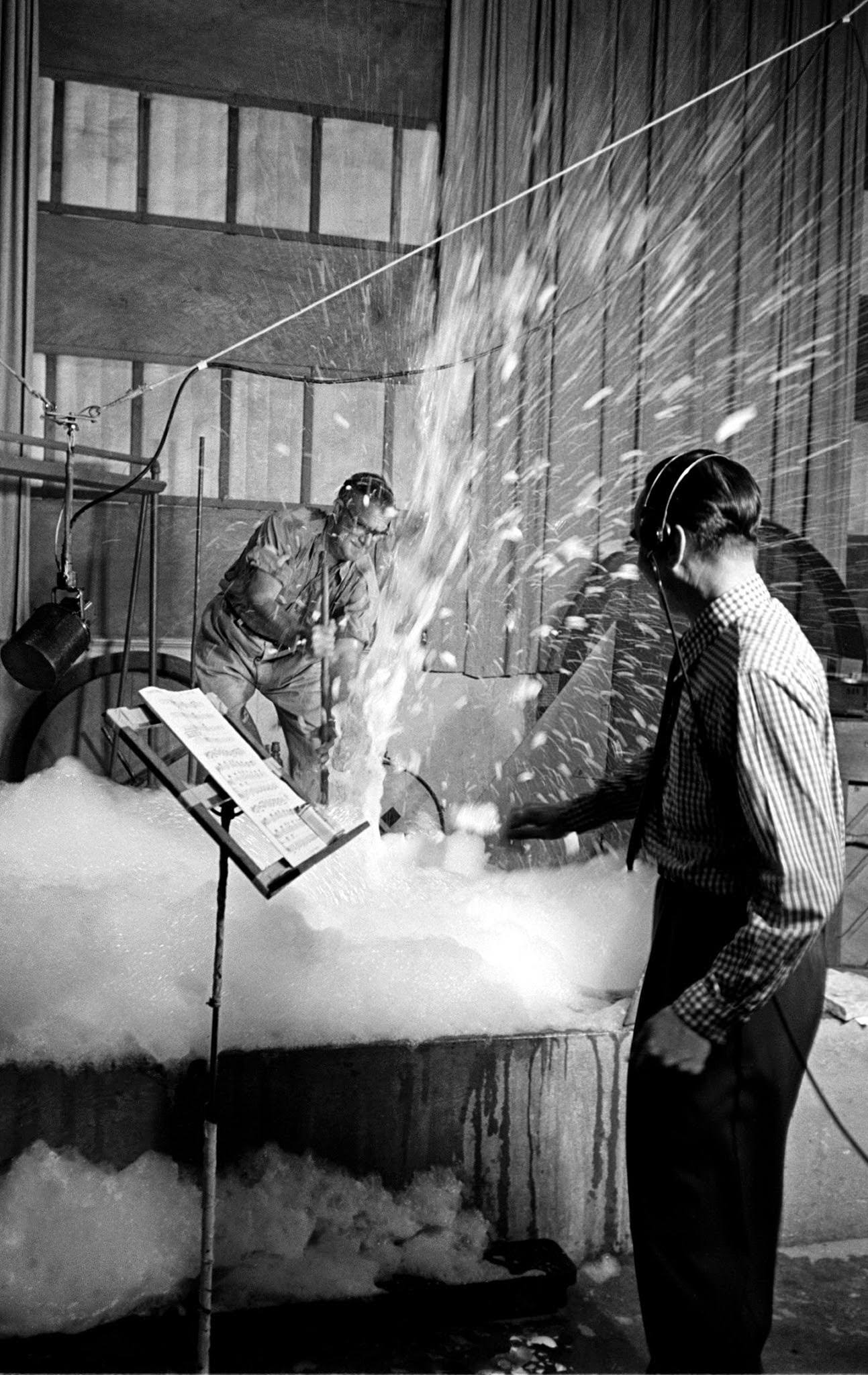 Creating sound effects for a Disney movie, 1953