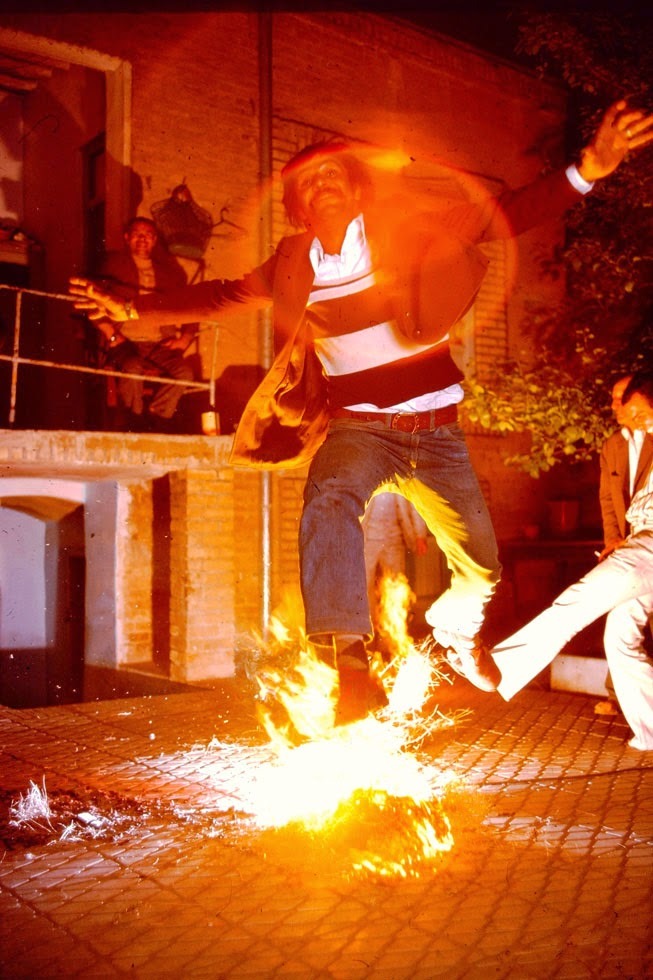 The last Tuesday night of the Iranian year is known as Chahar Shanbeh Suri, the eve of which is marked by special customs and rituals, most notably jumping over fire.