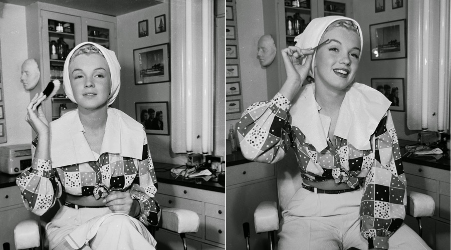 Marilyn Monroe Getting Ready at Columbia Studios for ‘Ladies of the Chorus’, 1948